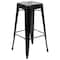 Flash Furniture 30" High Metal Indoor Stackable Bar Stool, Black, PK4 4-ET-31320-30-BK-R-GG - alternate 8
